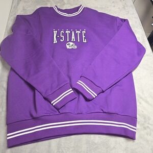 Homefield Kansas State Football Embroidered Tri-Stripe Crewneck XL Sweatshirt